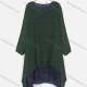 Wholesale Women's Long Sleeve Round Neck Fake Two Piece High Low Hem Plain Tunic 8 Clothing Wholesale Market Liuhua