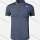 Wholesale Men's 120g Quick Dry Workout Letter Striped Athletic Polo Shirt 902# Dark Gray Clothing Wholesale Market Liuhua