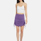 Women's Casual Ruched Drawstring Side Plain Skirt 2# Clothing Wholesale Market -LIUHUA