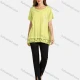 Wholesale Women's Casual Round Neck Short Sleeve Floral Hollow Out Bronzed Print Plain Tunic 3 Clothing Wholesale Market Liuhua