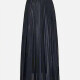 Women's Glitters Pleated Elastic Waist Maxi Skirt Black Clothing Wholesale Market -LIUHUA