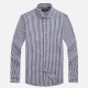Men's Formal Collared Long Sleeve Gingham Button Down Dress Shirts Dark Blue Clothing Wholesale Market -LIUHUA