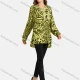 Wholesale Women's Fashion Button Front V Shirt Collar Long Sleeve Fake Pocket Sequin Tiger Print Tunic 3 Clothing Wholesale Market Liuhua