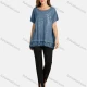 Wholesale Women's Casual Round Neck Short Sleeve Floral Hollow Out Bronzed Print Plain Tunic 8 Clothing Wholesale Market Liuhua