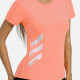 Women's Sporty Crew Neck Short Sleeve Reflective Stripes Quick-dry Breathable Athletic T-shirt Orange Clothing Wholesale Market -LIUHUA
