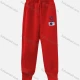 Wholesale Women's Sporty Breathable Letter Print Dual Pocket Drawstring Sweatpant Red Clothing Wholesale Market Liuhua