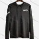 Wholesale Men's Workout Letter Long Sleeve Hoodie Sport Drawstring Light Pullover Hoodie 2085# Black Clothing Wholesale Market Liuhua