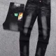 Wholesale Men's Casual Button Zipper Pockets Labelled Jean 2003# Clothing Wholesale Market Liuhua