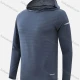 Wholesale Men`s Slim Fit Long Sleeve Lightweight Jacquard Athletic Hoodie T216# Gray Blue Clothing Wholesale Market Liuhua