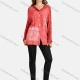 Wholesale Women's Casual Hooded Button Front Long Sleeve Pocket Letter&Abstract Print Plain Tunic 7 Clothing Wholesale Market Liuhua