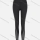 Wholesale Women's Sporty Splicing Colorblock Elastic High Waist Leggings Black Clothing Wholesale Market Liuhua