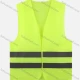 Wholesale High Visibility Reflective Strips Zipper Front Safety Vest Fluorescent Yellow Clothing Wholesale Market Liuhua