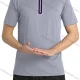 Wholesale Men's Sporty Contrast Color Short Sleeve Quick-dry Breathable Athletic Quarter Zip Polo Shirt Light Gray Clothing Wholesale Market Liuhua