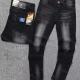 Wholesale Men's Casual Button Zipper Pockets Labelled Jean 2005# Clothing Wholesale Market Liuhua