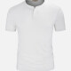 Men's Short Sleeve Plain Slim Fit Henley Shirt White Clothing Wholesale Market -LIUHUA