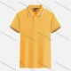 Wholesale Unisex 180g Basics Stripe Trim Plain Short Sleeve Polo Shirt Q11LS# Yellow Clothing Wholesale Market Liuhua