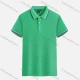 Wholesale Unisex 180g Basics Stripe Trim Plain Short Sleeve Polo Shirt Q11LS# Green Clothing Wholesale Market Liuhua