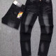 Men's Casual Button Zipper Pockets Labelled Jean 2006# Clothing Wholesale Market -LIUHUA