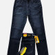 Men's Casual Button Pockets Labelled Plain Jean Dark Blue Clothing Wholesale Market -LIUHUA