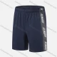 Wholesale Men's Performance Workout Colorblock Slogan Athletic Shorts With Zip Pockets A035# Navy Clothing Wholesale Market Liuhua