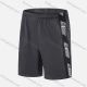 Wholesale Men's Performance Workout Colorblock Slogan Athletic Shorts With Zip Pockets A035# Dark Gray Clothing Wholesale Market Liuhua