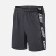 Men's Performance Workout Colorblock Slogan Athletic Shorts With Zip Pockets A035# Dark Gray Clothing Wholesale Market -LIUHUA