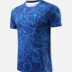 Men's Quick Dry Comfy Workout Round Neck Allover Print Athletic T-Shirt 2696# Blue Clothing Wholesale Market -LIUHUA