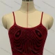 Wholesale Woman's Fashion Spaghetti Strap Zebra Stripe Knit Crop Sweater Cami Top 516 Clothing Wholesale Market Liuhua