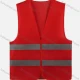 Wholesale High Visibility Reflective Strips Zipper Front Safety Vest Red Clothing Wholesale Market Liuhua
