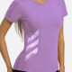 Women's Sporty Crew Neck Short Sleeve Reflective Stripes Quick-dry Breathable Athletic T-shirt Medium Purple Clothing Wholesale Market -LIUHUA