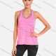 Wholesale Women's Scoop Neck Contrast Trim Space Dye Workout Running Tank Top Pink Clothing Wholesale Market Liuhua