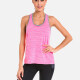 Women's Scoop Neck Contrast Trim Space Dye Workout Running Tank Top Pink Clothing Wholesale Market -LIUHUA