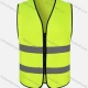 Wholesale High Visibility Zipper Front Safety Vest With Reflective Strips Fluorescent Yellow Clothing Wholesale Market Liuhua