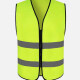 High Visibility Zipper Front Safety Vest With Reflective Strips Fluorescent Yellow Clothing Wholesale Market -LIUHUA
