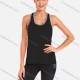 Wholesale Women's Scoop Neck Contrast Trim Space Dye Workout Running Tank Top Black Clothing Wholesale Market Liuhua