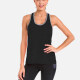 Women's Scoop Neck Contrast Trim Space Dye Workout Running Tank Top Black Clothing Wholesale Market -LIUHUA