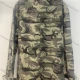 Wholesale Women's Fashion Collared Long Sleeve Flap Pockets Button Down Camouflage Overshirt Army Green Clothing Wholesale Market Liuhua