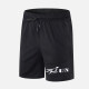 Men's Performance Workout Splicing Letter Athletic Shorts With Zip Pockets A066# Black Clothing Wholesale Market -LIUHUA