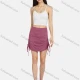 Wholesale Women's Casual Ruched Drawstring Side Plain Skirt 2227# 15# Clothing Wholesale Market Liuhua