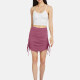 Women's Casual Ruched Drawstring Side Plain Skirt 15# Clothing Wholesale Market -LIUHUA