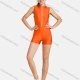 Wholesale Women's Sporty High Stretchy Mock Neck Sleeveless Zipper Colorblock Romper 13A Clothing Wholesale Market Liuhua