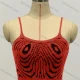 Wholesale Woman's Fashion Spaghetti Strap Zebra Stripe Knit Crop Sweater Cami Top 520 Clothing Wholesale Market Liuhua
