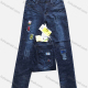 Wholesale Boys Button Pockets Frayed Patched Labelled Embroidered Plain Jean Dark Blue Wholesale Clothing Market & Suppliers -LIUHUAMALL