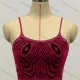 Wholesale Woman's Fashion Spaghetti Strap Zebra Stripe Knit Crop Sweater Cami Top 521 Clothing Wholesale Market Liuhua