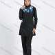 Wholesale Women's Muslim Modest Floral Print Splicing Full Coverage Burkini Swimwear With Hijab 2 Piece Set Black Wholesale Clothing Market & Suppliers -LIUHUAMALL