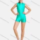 Wholesale Women's Sporty High Stretchy Mock Neck Sleeveless Zipper Colorblock Romper 19 Clothing Wholesale Market Liuhua