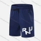 Wholesale Men's Performance Workout Hot Stamping Letter Athletic Shorts With Zip Pockets A2202# Navy Clothing Wholesale Market Liuhua
