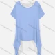 Wholesale Women's Short Sleeve Fake Two Piece Plain Casual Tunic 12 Clothing Wholesale Market Liuhua