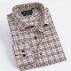 Men's Casual Collared Long Sleeve Button Down Plaid Print Shirts Apricot Clothing Wholesale Market -LIUHUA