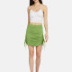 Women's Casual Ruched Drawstring Side Plain Skirt 16# Clothing Wholesale Market -LIUHUA